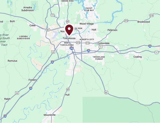 Southern Air, Inc. Service Area Map - Tuscaloosa County and Surrounding Communities